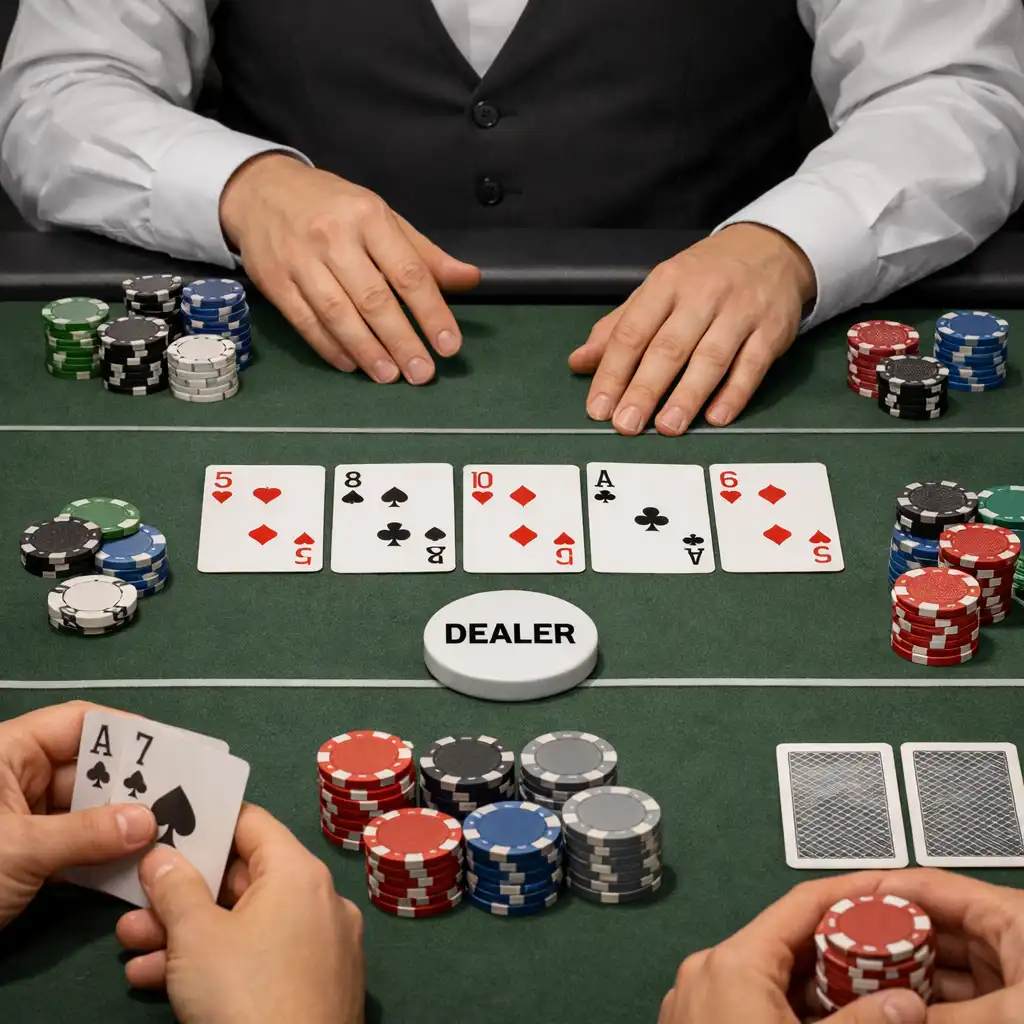 Hosted poker table session