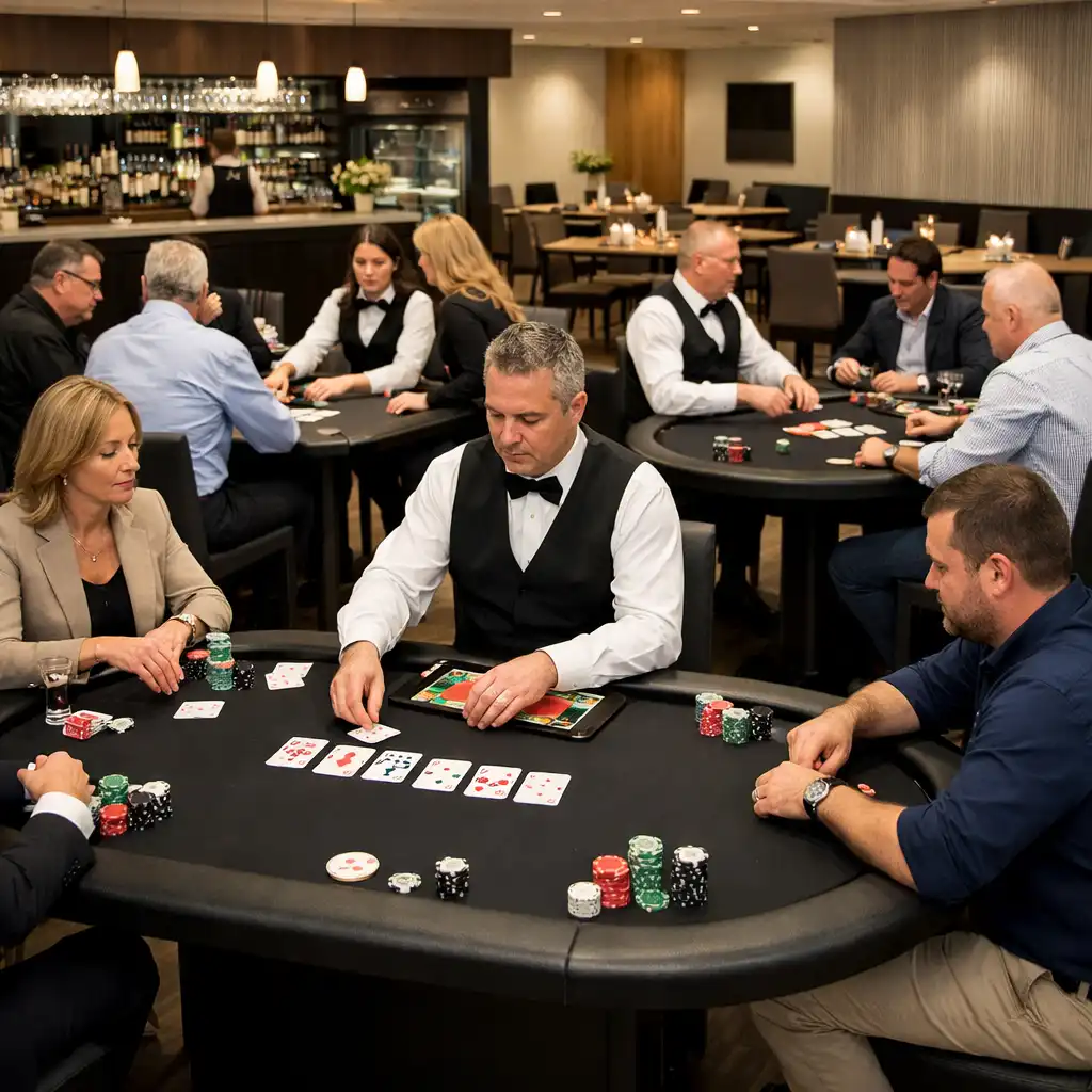 Hosted poker evening